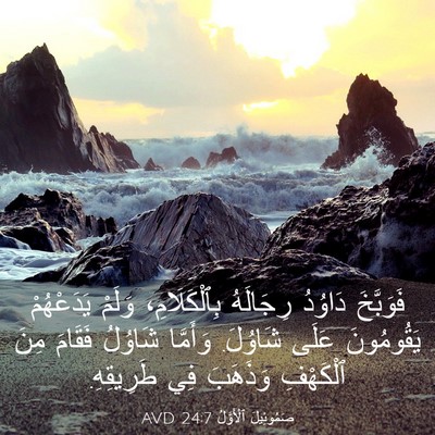 Picture 03 - صَمُوئِيلَ ٱلْأَوَّلُ 24:7 AVD - فَوَبَّخَ دَاوُدُ - Bible Verse Picture