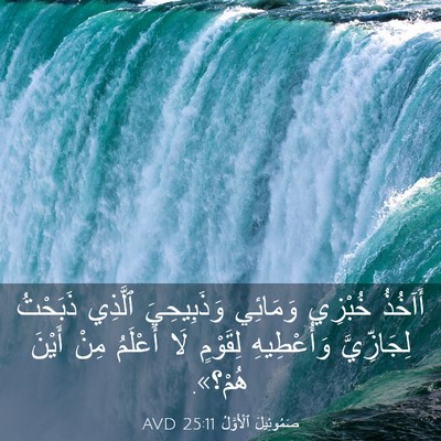 Picture 03 - صَمُوئِيلَ ٱلْأَوَّلُ 25:11 AVD - أَآخُذُ خُبْزِي وَمَائِي - Bible Verse Picture