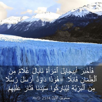 Picture 03 - صَمُوئِيلَ ٱلْأَوَّلُ 25:14 AVD - فَأَخْبَرَ أَبِيجَايِلَ - Bible Verse Picture