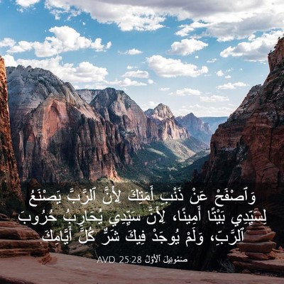 Picture 03 - صَمُوئِيلَ ٱلْأَوَّلُ 25:28 AVD - وَٱصْفَحْ عَنْ ذَنْبِ - Bible Verse Picture