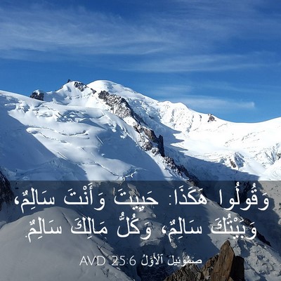 Picture 03 - صَمُوئِيلَ ٱلْأَوَّلُ 25:6 AVD - وَقُولُوا هَكَذَا: حَيِيتَ - Bible Verse Picture