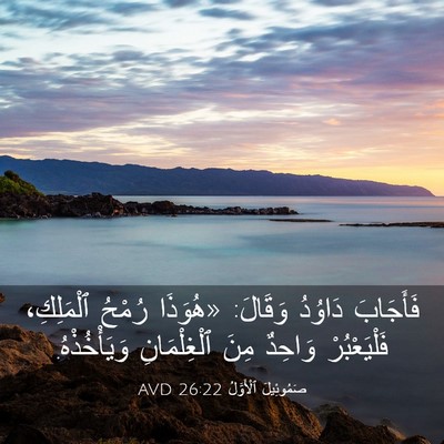 Picture 03 - صَمُوئِيلَ ٱلْأَوَّلُ 26:22 AVD - فَأَجَابَ دَاوُدُ وَقَالَ: - Bible Verse Picture