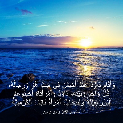Picture 03 - صَمُوئِيلَ ٱلْأَوَّلُ 27:3 AVD - وَأَقَامَ دَاوُدُ عِنْدَ - Bible Verse Picture