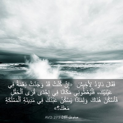 Picture 03 - صَمُوئِيلَ ٱلْأَوَّلُ 27:5 AVD - فَقَالَ دَاوُدُ لِأَخِيشَ: - Bible Verse Picture