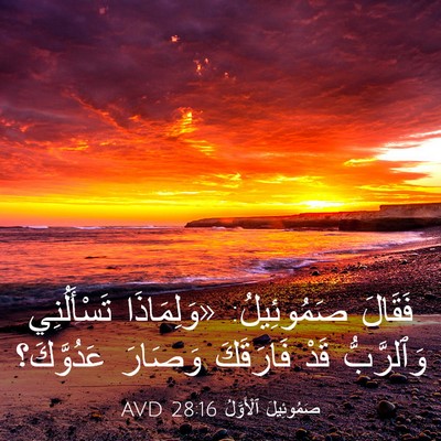 Picture 03 - صَمُوئِيلَ ٱلْأَوَّلُ 28:16 AVD - فَقَالَ صَمُوئِيلُ: - Bible Verse Picture