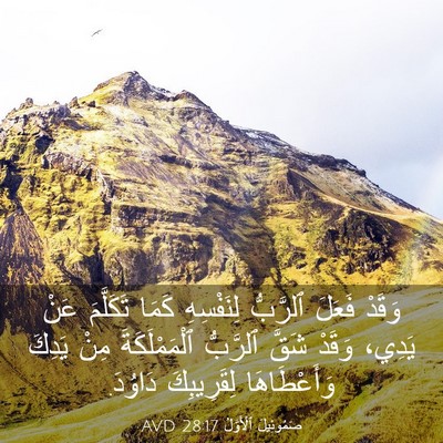 Picture 03 - صَمُوئِيلَ ٱلْأَوَّلُ 28:17 AVD - وَقَدْ فَعَلَ ٱلرَّبُّ - Bible Verse Picture
