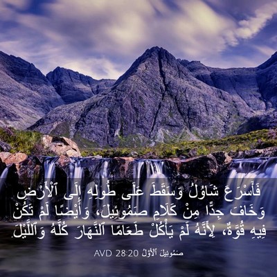 Picture 03 - صَمُوئِيلَ ٱلْأَوَّلُ 28:20 AVD - فَأَسْرَعَ شَاوُلُ - Bible Verse Picture