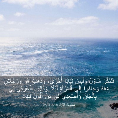 Picture 03 - صَمُوئِيلَ ٱلْأَوَّلُ 28:8 AVD - فَتَنَكَّرَ شَاوُلُ - Bible Verse Picture