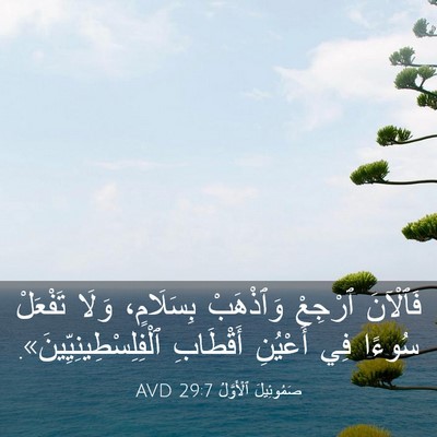 Picture 03 - صَمُوئِيلَ ٱلْأَوَّلُ 29:7 AVD - فَٱلْآنَ ٱرْجِعْ - Bible Verse Picture