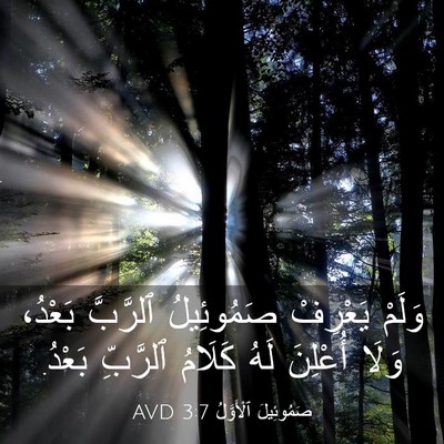 Picture 03 - صَمُوئِيلَ ٱلْأَوَّلُ 3:7 AVD - وَلَمْ يَعْرِفْ - Bible Verse Picture