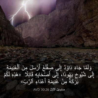 Picture 03 - صَمُوئِيلَ ٱلْأَوَّلُ 30:26 AVD - وَلَمَّا جَاءَ دَاوُدُ - Bible Verse Picture
