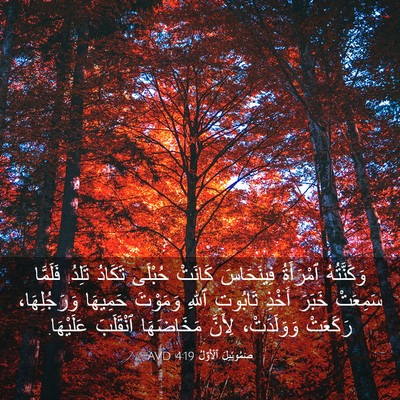 Picture 03 - صَمُوئِيلَ ٱلْأَوَّلُ 4:19 AVD - وَكَنَّتُهُ ٱمْرَأَةُ - Bible Verse Picture