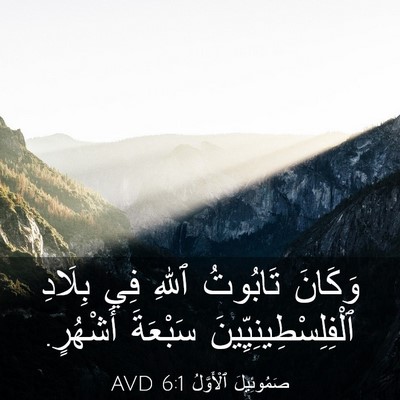 Picture 03 - صَمُوئِيلَ ٱلْأَوَّلُ 6:1 AVD - وَكَانَ تَابُوتُ ٱللهِ فِي - Bible Verse Picture