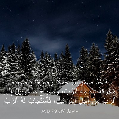 Picture 03 - صَمُوئِيلَ ٱلْأَوَّلُ 7:9 AVD - فَأَخَذَ صَمُوئِيلُ - Bible Verse Picture