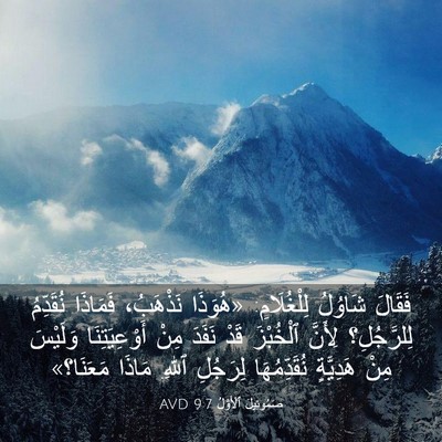 Picture 03 - صَمُوئِيلَ ٱلْأَوَّلُ 9:7 AVD - فَقَالَ شَاوُلُ - Bible Verse Picture