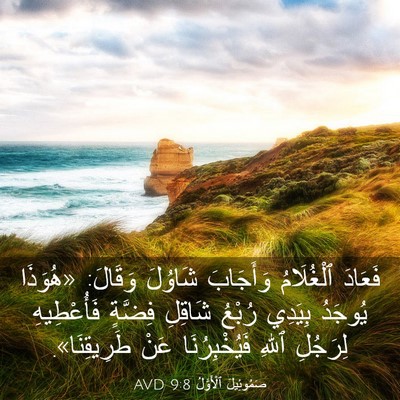 Picture 03 - صَمُوئِيلَ ٱلْأَوَّلُ 9:8 AVD - فَعَادَ ٱلْغُلَامُ - Bible Verse Picture