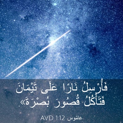 Picture 03 - عَامُوس 1:12 AVD - فَأُرْسِلُ نَارًا عَلَى - Bible Verse Picture