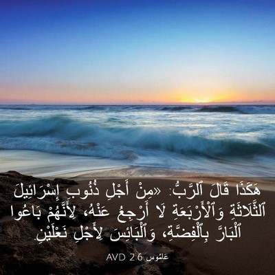 Picture 03 - عَامُوس 2:6 AVD - هَكَذَا قَالَ ٱلرَّبُّ: - Bible Verse Picture