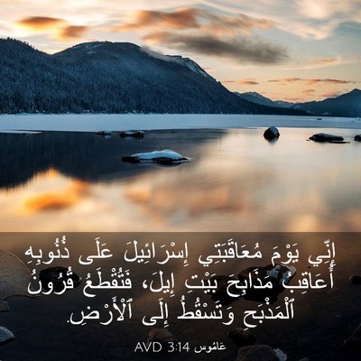 Picture 03 - عَامُوس 3:14 AVD - إِنِّي يَوْمَ - Bible Verse Picture