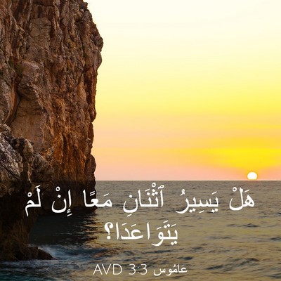 Picture 03 - عَامُوس 3:3 AVD - هَلْ يَسِيرُ ٱثْنَانِ - Bible Verse Picture