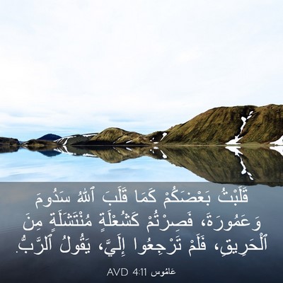 Picture 03 - عَامُوس 4:11 AVD - قَلَبْتُ بَعْضَكُمْ كَمَا - Bible Verse Picture