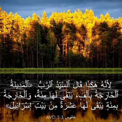 Picture 03 - عَامُوس 5:3 AVD - لِأَنَّهُ هَكَذَا قَالَ - Bible Verse Picture