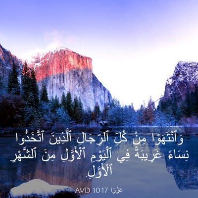 Picture 03 - عَزْرَا 10:17 AVD - وَٱنْتَهَوْا مِنْ كُلِّ - Bible Verse Picture