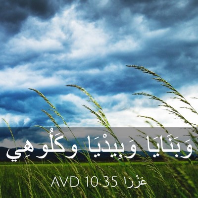 Picture 03 - عَزْرَا 10:35 AVD - وَبَنَايَا وَبِيدْيَا - Bible Verse Picture