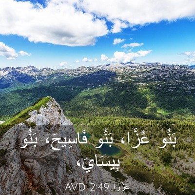 Picture 03 - عَزْرَا 2:49 AVD - بَنُو عُزَّا، بَنُو - Bible Verse Picture