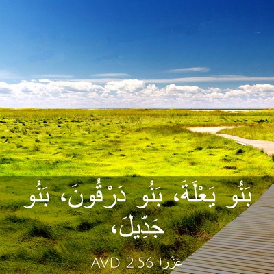 Picture 03 - عَزْرَا 2:56 AVD - بَنُو يَعْلَةَ، بَنُو - Bible Verse Picture