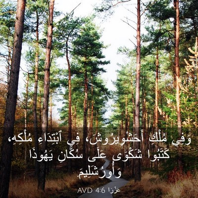 Picture 03 - عَزْرَا 4:6 AVD - وَفِي مُلْكِ - Bible Verse Picture
