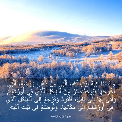 Picture 03 - عَزْرَا 6:5 AVD - وَأَيْضًا آنِيَةُ بَيْتِ - Bible Verse Picture