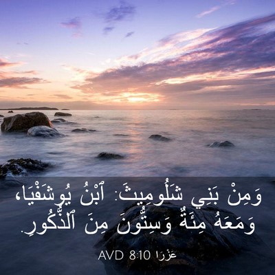 Picture 03 - عَزْرَا 8:10 AVD - وَمِنْ بَنِي شَلُومِيثَ: - Bible Verse Picture