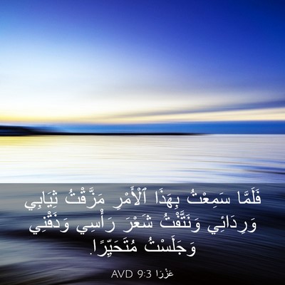 Picture 03 - عَزْرَا 9:3 AVD - فَلَمَّا سَمِعْتُ بِهَذَا - Bible Verse Picture