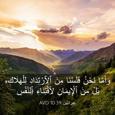 Picture 03 - عِبرانِيّين 10:39 AVD - وَأَمَّا نَحْنُ فَلَسْنَا - Bible Verse Picture