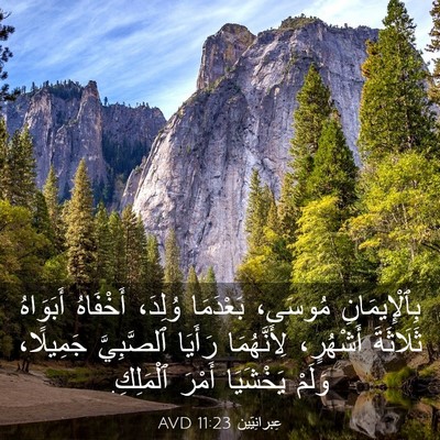 Picture 03 - عِبرانِيّين 11:23 AVD - بِٱلْإِيمَانِ مُوسَى، - Bible Verse Picture