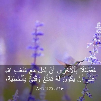 Picture 03 - عِبرانِيّين 11:25 AVD - مُفَضِّلًا بِٱلْأَحْرَى - Bible Verse Picture