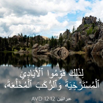 Picture 03 - عِبرانِيّين 12:12 AVD - لِذَلِكَ قَوِّمُوا - Bible Verse Picture