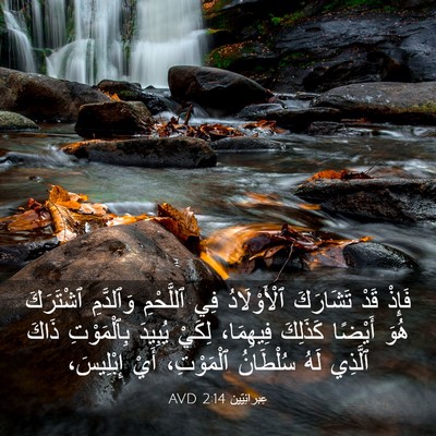 Picture 03 - عِبرانِيّين 2:14 AVD - فَإِذْ قَدْ تَشَارَكَ - Bible Verse Picture