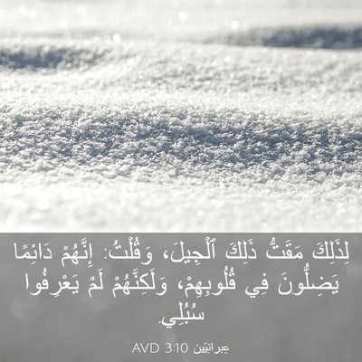 Picture 03 - عِبرانِيّين 3:10 AVD - لِذَلِكَ مَقَتُّ ذَلِكَ - Bible Verse Picture