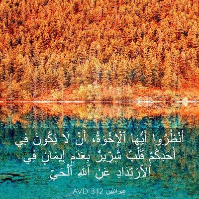 Picture 03 - عِبرانِيّين 3:12 AVD - اُنْظُرُوا أَيُّهَا - Bible Verse Picture
