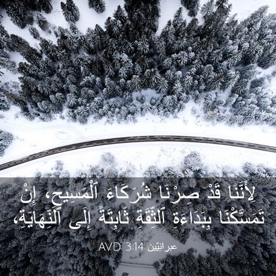 Picture 03 - عِبرانِيّين 3:14 AVD - لِأَنَّنَا قَدْ صِرْنَا - Bible Verse Picture