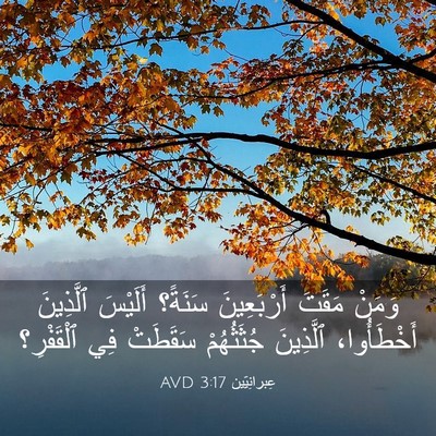 Picture 03 - عِبرانِيّين 3:17 AVD - وَمَنْ مَقَتَ أَرْبَعِينَ - Bible Verse Picture