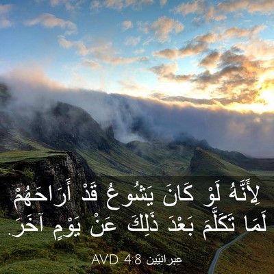 Picture 03 - عِبرانِيّين 4:8 AVD - لِأَنَّهُ لَوْ كَانَ - Bible Verse Picture
