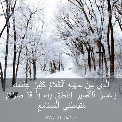 Picture 03 - عِبرانِيّين 5:11 AVD - اَلَّذِي مِنْ جِهَتِهِ - Bible Verse Picture