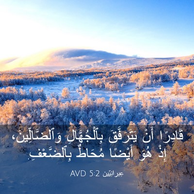 Picture 03 - عِبرانِيّين 5:2 AVD - قَادِرًا أَنْ يَتَرَفَّقَ - Bible Verse Picture