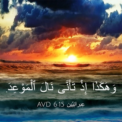 Picture 03 - عِبرانِيّين 6:15 AVD - وَهَكَذَا إِذْ تَأَنَّى - Bible Verse Picture