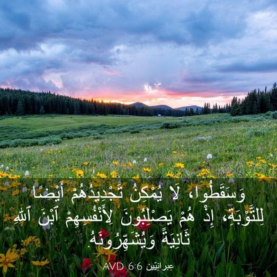 Picture 03 - عِبرانِيّين 6:6 AVD - وَسَقَطُوا، لَا يُمْكِنُ - Bible Verse Picture