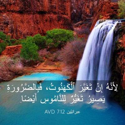 Picture 03 - عِبرانِيّين 7:12 AVD - لِأَنَّهُ إِنْ تَغَيَّرَ - Bible Verse Picture