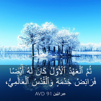 Picture 03 - عِبرانِيّين 9:1 AVD - ثُمَّ ٱلْعَهْدُ - Bible Verse Picture
